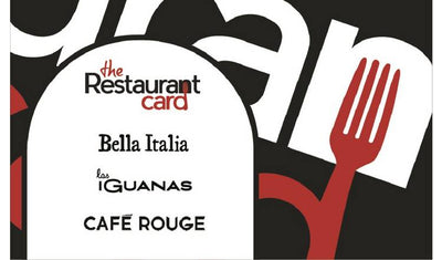 Carte cadeau de restaurant The Restaurant Card de 25 GBP