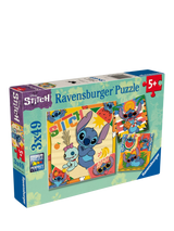 Disney Stitch 3 in a Box Jigsaw Puzzle Set, 49 Pieces