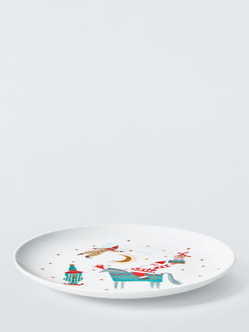 John Lewis Kids Christmas Jester Elf Porcelain Plate 20.3cm, imported from the UK