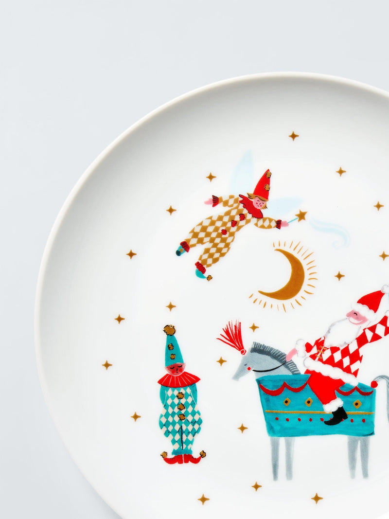 John Lewis Kids Christmas Jester Elf Porcelain Plate 20.3cm, imported from the UK