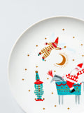 John Lewis Kids Christmas Jester Elf Porcelain Plate 20.3cm, imported from the UK