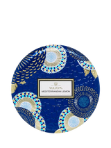 Mediterranean Lemon Scented Candle in Metal Tin with Three Wicks, 340g