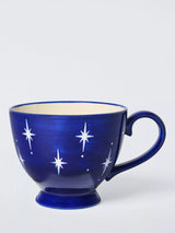 John Lewis Footed Hand Painted Stoneware Teacup Night Sky 400ml