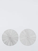 Cut-Out Snowflake PVC Placemats, Set of 2, Silver