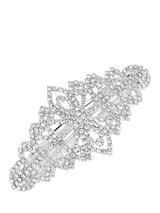 Crystal Diamante Hair Barrette in Silver