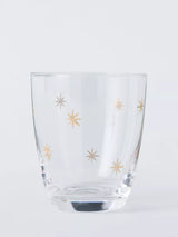 John Lewis Etched Star Glass Tumbler 365ml Gold/Clear