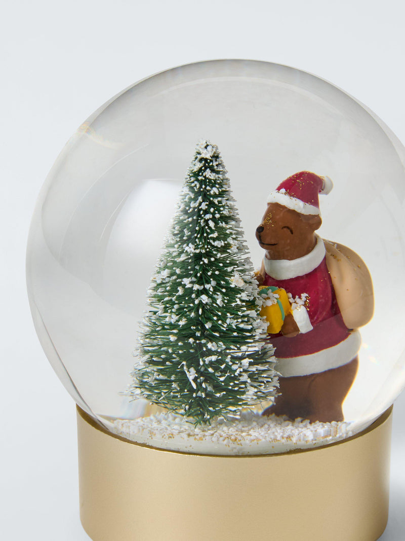 John Lewis Santa Bear snowglobe Christmas decoration 12.5cm height, UK version