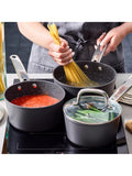 Dojo Yumi Neverstick non-stick saucepan with lid - British product