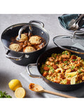 Dojo Yumi Neverstick non-stick casserole dish with lid 24cm - British product