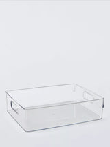 Long Clear Plastic Storage Box with Handles