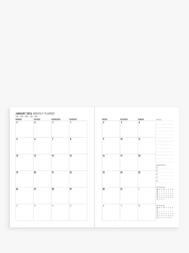 Letts A5 La Belle Week to View 2026 Diary, Vert