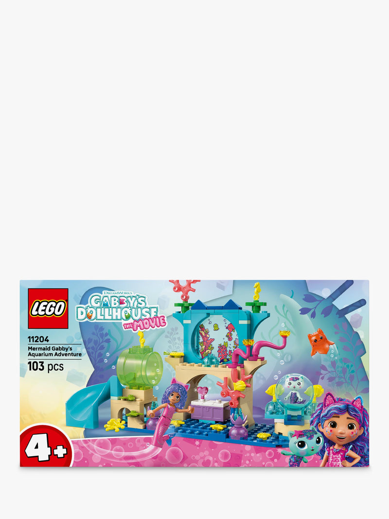 LEGO Gabby's Dollhouse Mermaid Aquarium Adventure playset, UK version