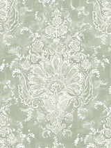 Ornamental Floral and Paisley Design Wallpaper in Sage