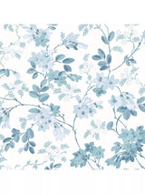Floral Print Wallpaper in Seaspray Color with Yewland Pattern