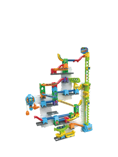 Marble Rush Free Fall Vertical Play Set with 93 Pieces and Motorised Spiral Lift