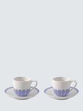 Villeroy Boch Fleur Porcelain Espresso Cup Saucer Set Of 2 70Ml Bleu