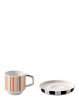 Villeroy & Boch Memphis Porcelain Espresso Cup and Saucer Set Multi 60ml