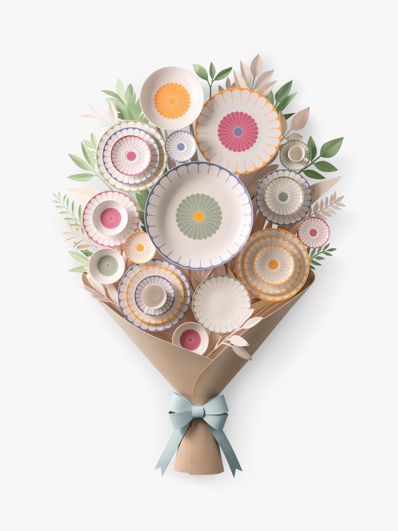 Villeroy & Boch Fleur porcelain pasta bowl set of 2 24cm Soleil (British brand)