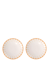 Floral Porcelain Breakfast Plates, Set of 2, 21cm Diameter