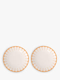 Villeroy & Boch porcelain dinner plate set of two in Soleil design, 26cm diameter (British brand)