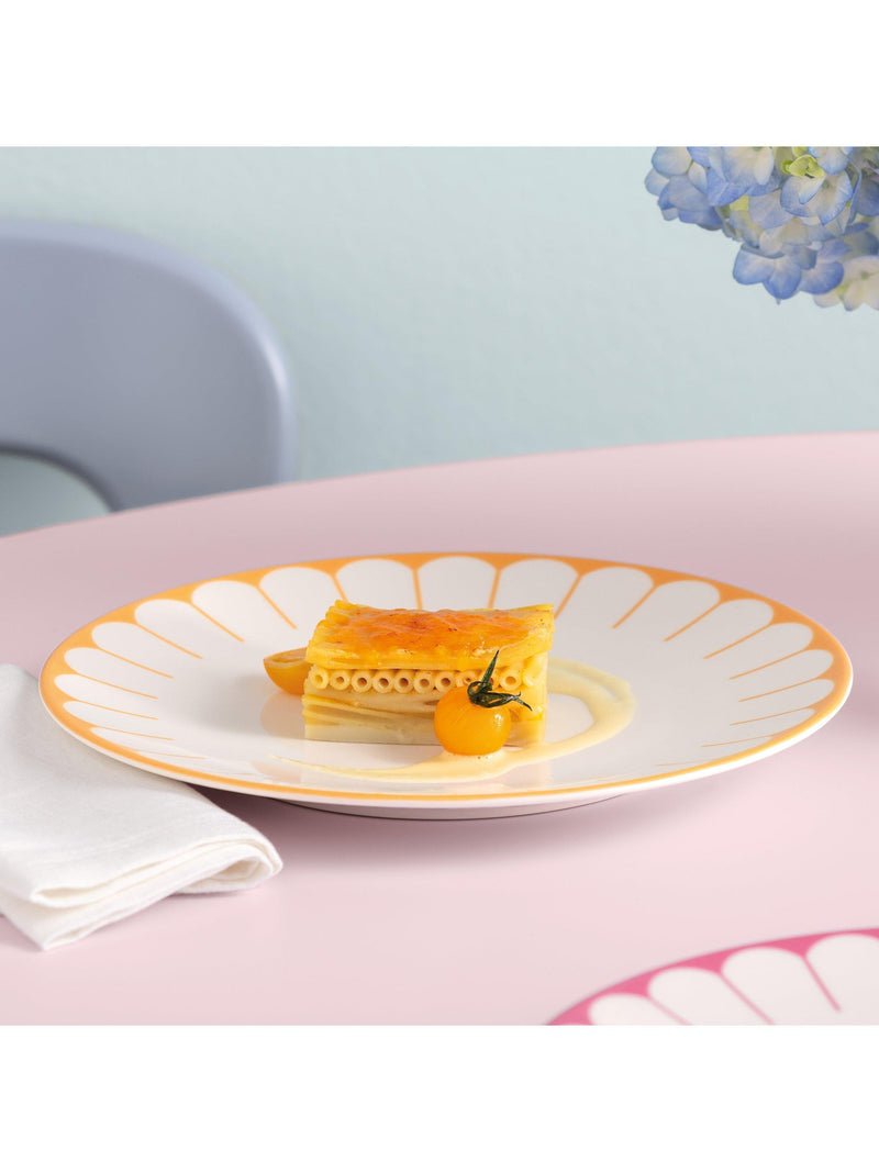 Villeroy & Boch porcelain dinner plate set of two in Soleil design, 26cm diameter (British brand)