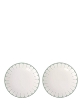Floral Porcelain Dinner Plate Set, 2 Pieces, 26cm, Green
