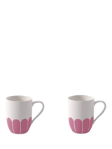 Floral Porcelain Mug Set of 2, 290ml, Cassis Design