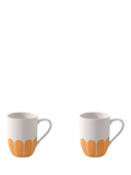 Villeroy & Boch porcelain mug set with floral design, 290ml, set of 2, Soleil (British brand)