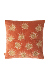 Elizabeth Scarlett Sun Goddess Rust Decorative Cushion