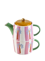 Eleanor Bowmer Electric Coast Multi Stoneware Tea for One Set with 700ml Teapot and 300ml Mug