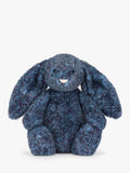 Luxury Soft Bunny Toy with Mottled Blue-Black Fur and Pink Nose