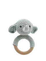 Complete Elephant Rattle Crochet Kit with Pattern and Cotton Yarn