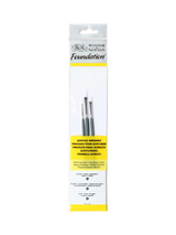 Winsor & Newton Synthetic Paint Brush Set of 3 Round 1, 3, 5 Art Brushes