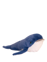 Whale Soft Toy with Embroidered Detailing and Eyes, 25cm