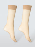 15 Denier Medium Support Knee High Tights Pack Of 2 Almond