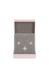Jon Richard Pave Star Box Set Silver Jewellery Set