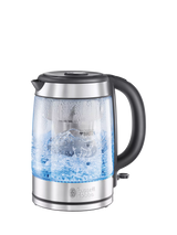 Russell Hobbs Purity Glass Kettle Silver with BRITA Filter 1L