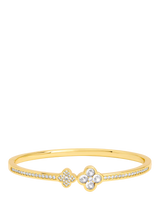 Jon Richard Pave Clover Bangle Gold Jewellery