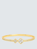 Jon Richard Gold Plated Pave Clover Bangle, UK version