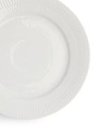 White Fluted Porcelain Plate 19cm