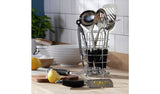 Argos Home Black 9 Piece Stainless Steel Kitchen Utensil Set with Caddy