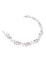 Ivory & Co Rose Gold Bohemia Crystal And Pearl Hair Vine
