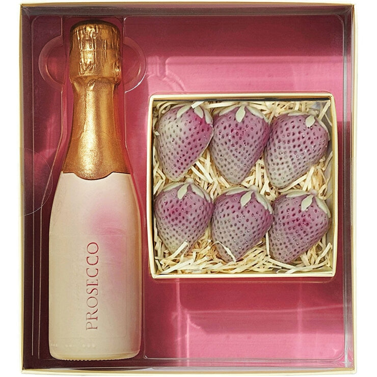 Choc on Choc Strawberries and Prosecco Bottle 375g