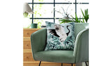 Habitat Crane Print Velvet Cushion - Multicoloured - 43x43cm