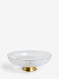 Clear Glass Extra Large Footed Bowl