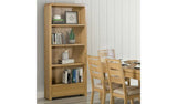 Julian Bowen Curve Tall Oak Solid Wood Bookcase