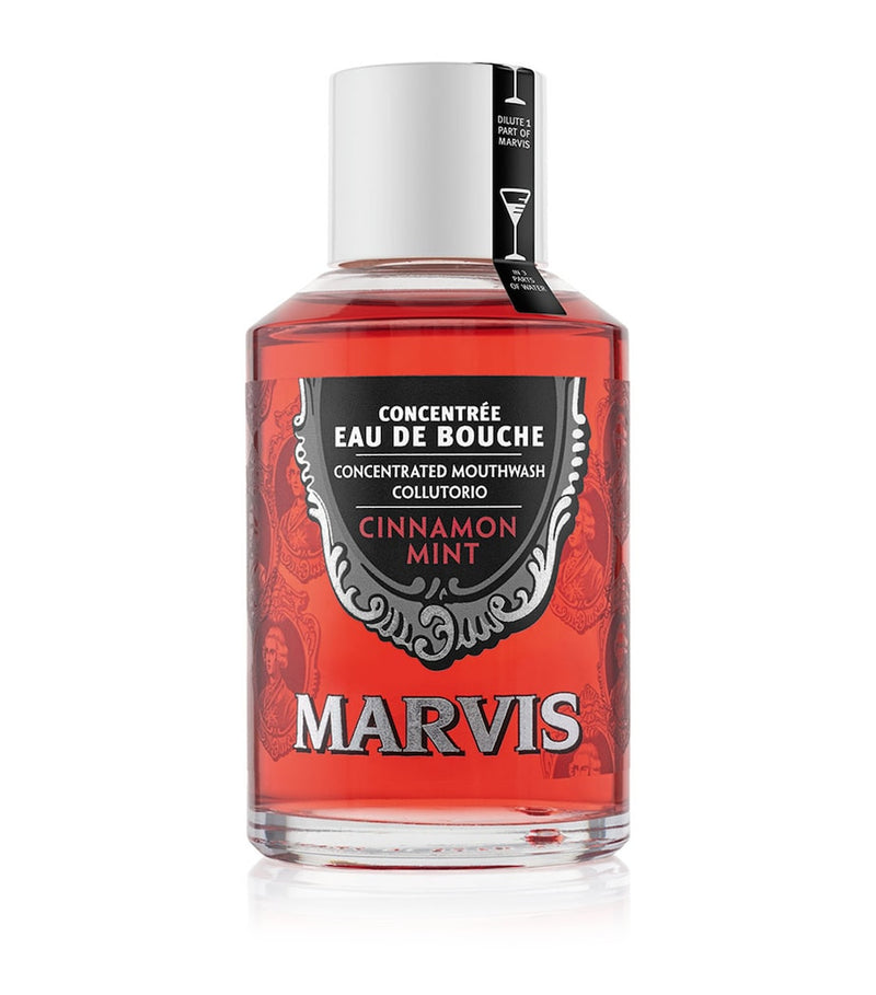 Marvis cinnamon mint mouthwash, imported from the UK
