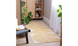 Habitat cotton flatweave runner with Global Swirl yellow pattern, 75x200cm, UK version