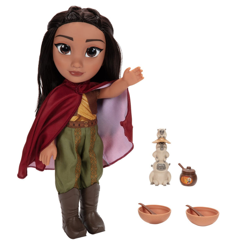 Disney 14 inch doll tea party set with Raya and The Ongis, UK version