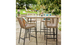 Habitat Malta 4 Seater Rattan Effect Garden Bar Set in Natural